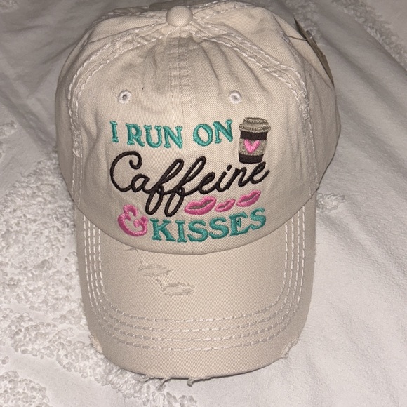 I RUN ON Caffeine ☕️ & KISSES 💋baseball cap - Picture 3 of 4